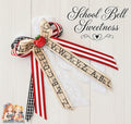 School Bell Sweetness Long Bows Single OR Piggy Set *Pre-order 4 wk turnaround*