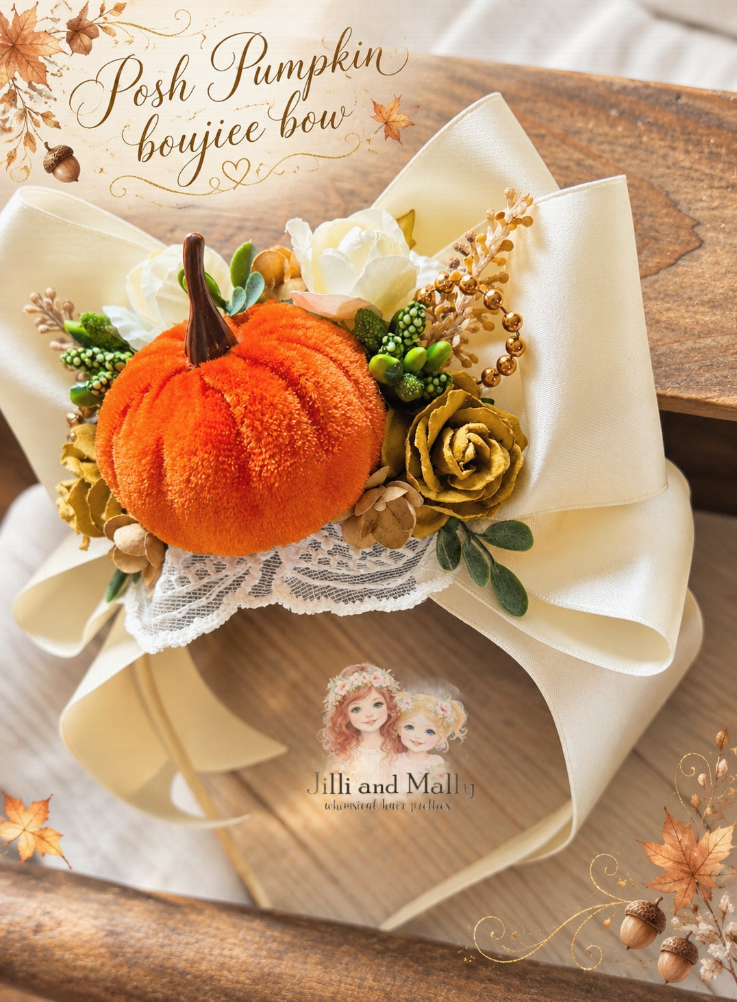 Posh Pumpkin Boujiee Bow *Made to Order TAT 4 weeks*