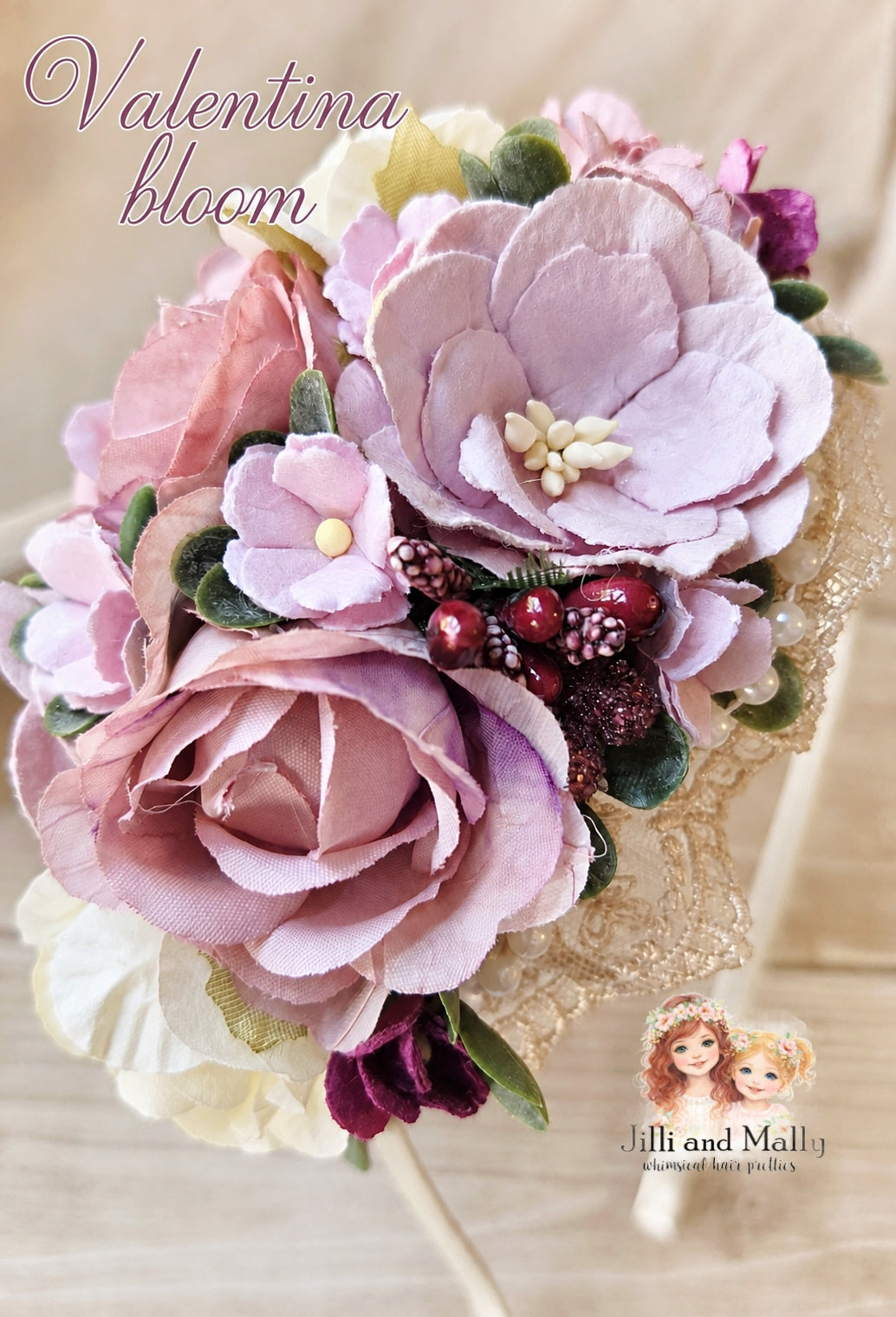 Valentina Medium Floral Bloom m2m Hummingbirds & Flowers *Made to Order with 4 week turnaround time*