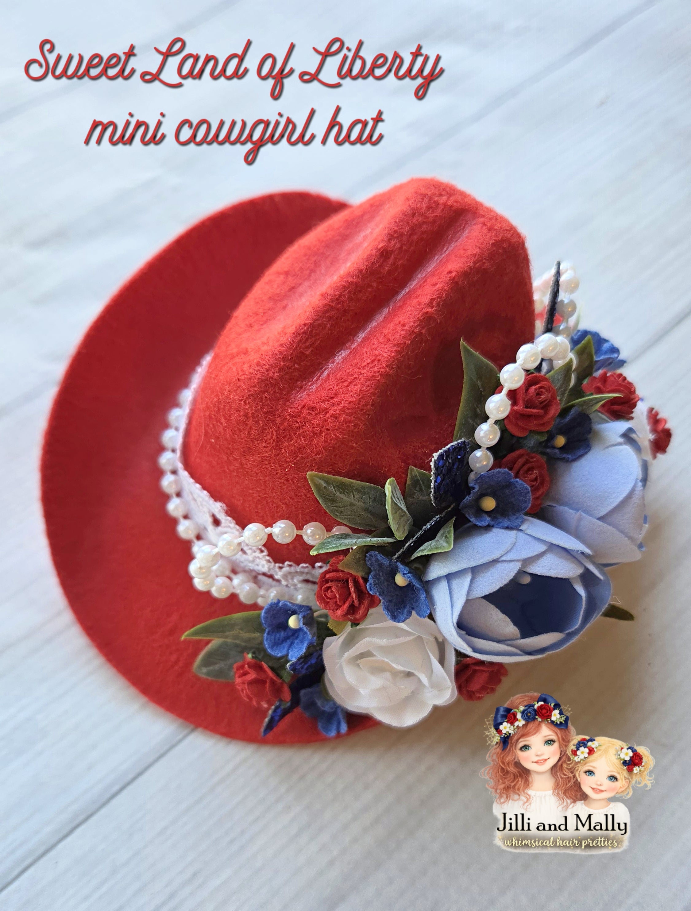 Sweet Land of Liberty Mini Cowgirl Hat