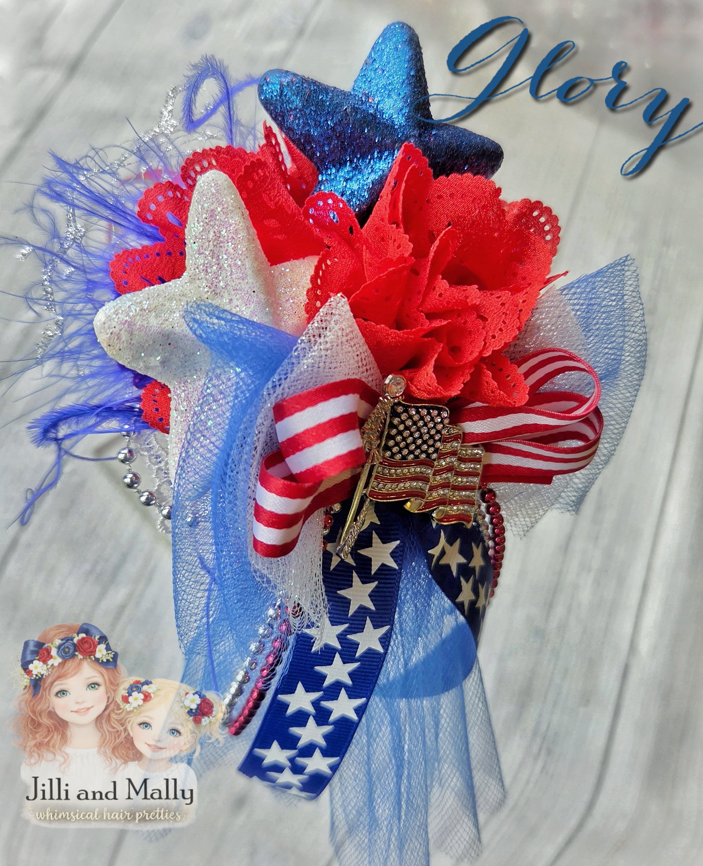 Glory USA Flag Large Floral Bloom *pre-order 2 wk turnaround*