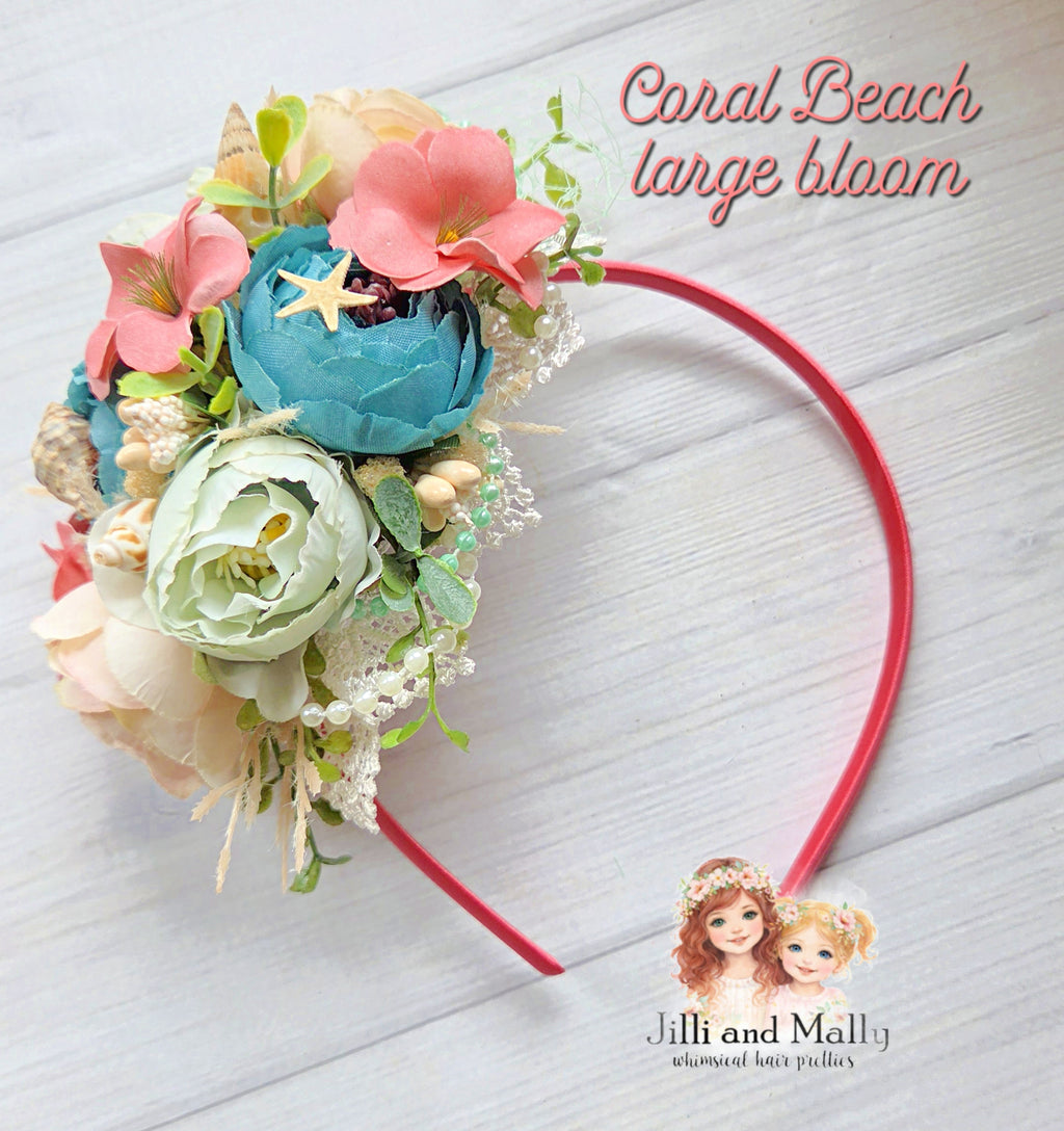 Coral Beach Large Floral Bloom m2m Mia Miel *pre-order 4 wk turnaround*