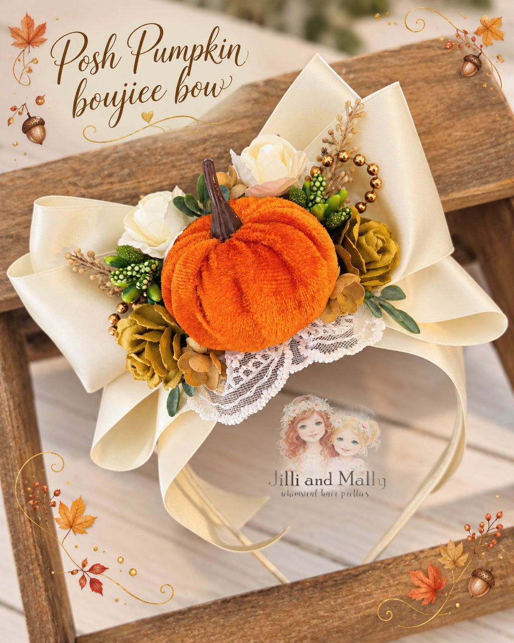 Posh Pumpkin Boujiee Bow *Made to Order TAT 4 weeks*