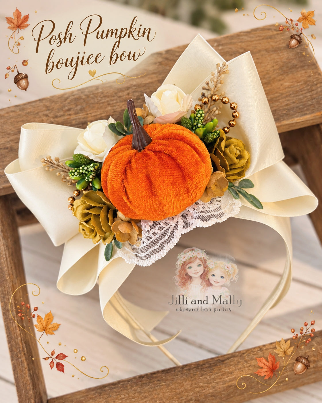 Posh Pumpkin Boujiee Bow *Made to Order TAT 4 weeks*