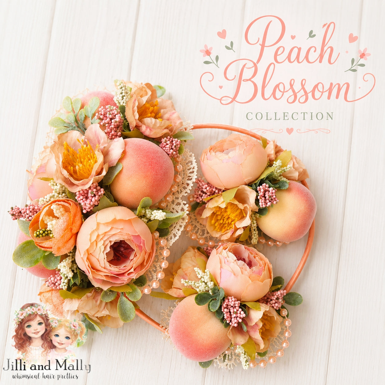 Peach Blossom Large Floral Bloom m2m Reina Monroe Originals *pre-order 4 wk turnaround*