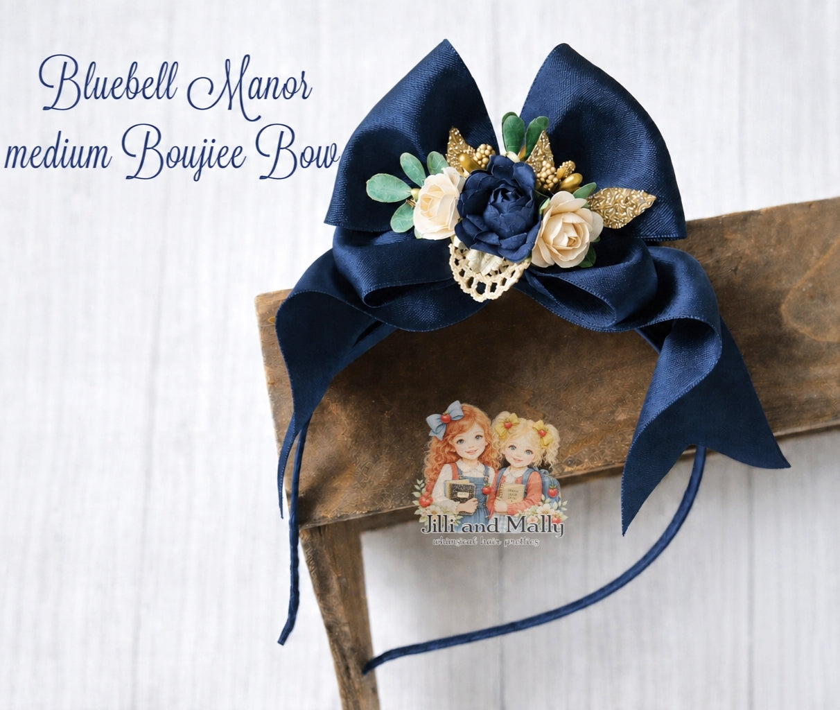 Bluebell Manor Floral Bow m2m Hummingbirds&Flowers *Pre-order with 4 wk turnaround time*