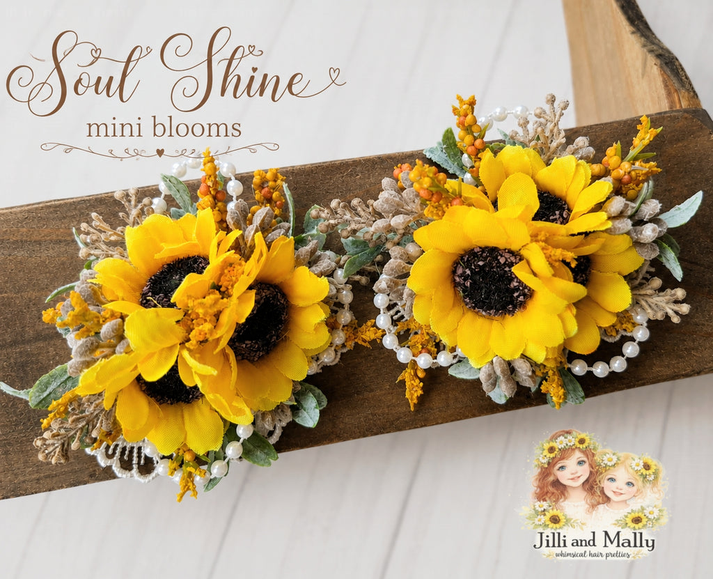 Soul Shine Sunflower Mini Blooms ~Single OR Piggies *MTO 4 wk turnaround*