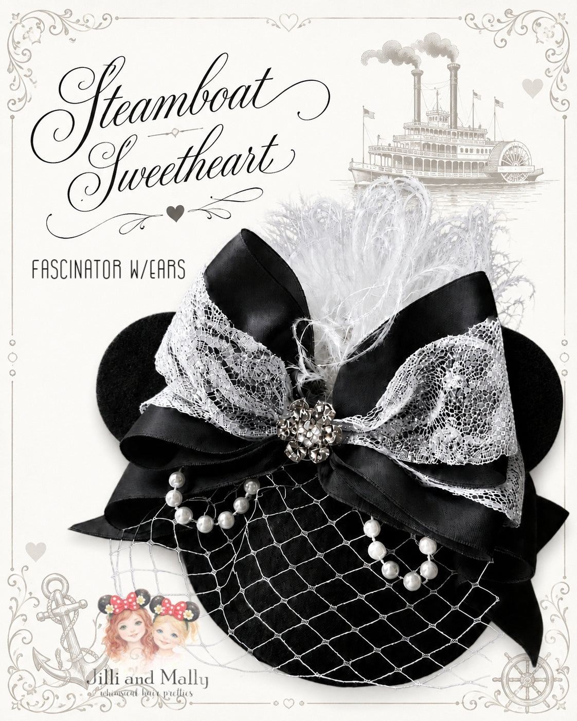 Steamboat Mr Mouse 1923 Fascinator Mini Hat *Pre-order with 4 week turnaround time*