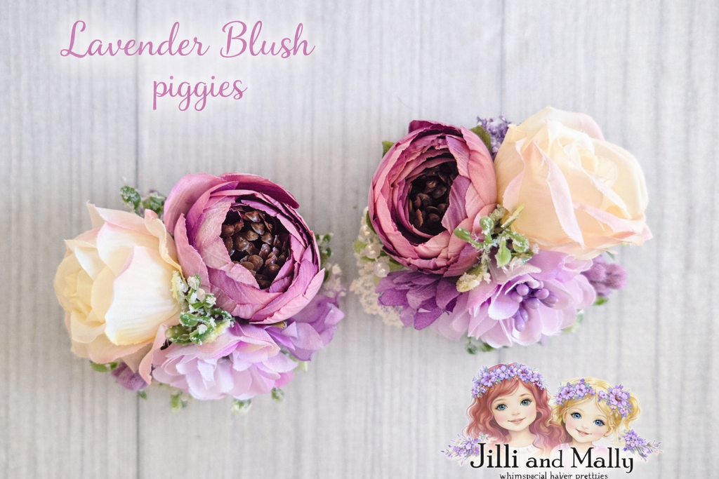 Lavender Blush Mini Bloom Piggie Set or Single **Pre-order 4 week turnaround time**