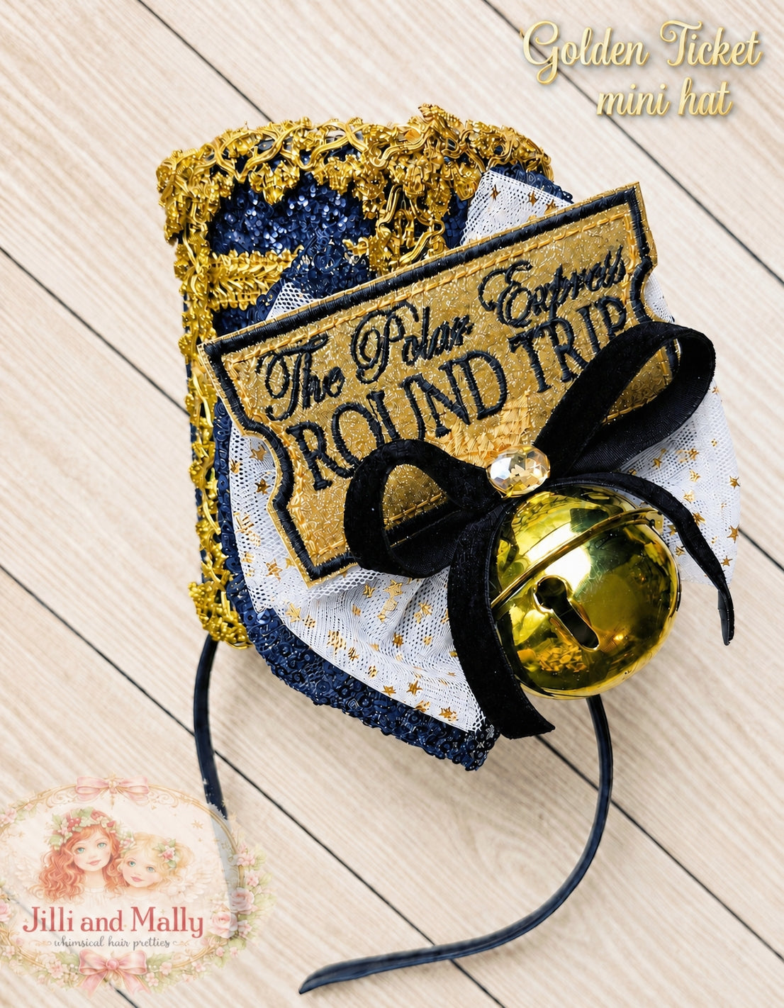 Golden Ticket Mini Hat m2m Mararte *Made to Order with 4 week turnaround time*