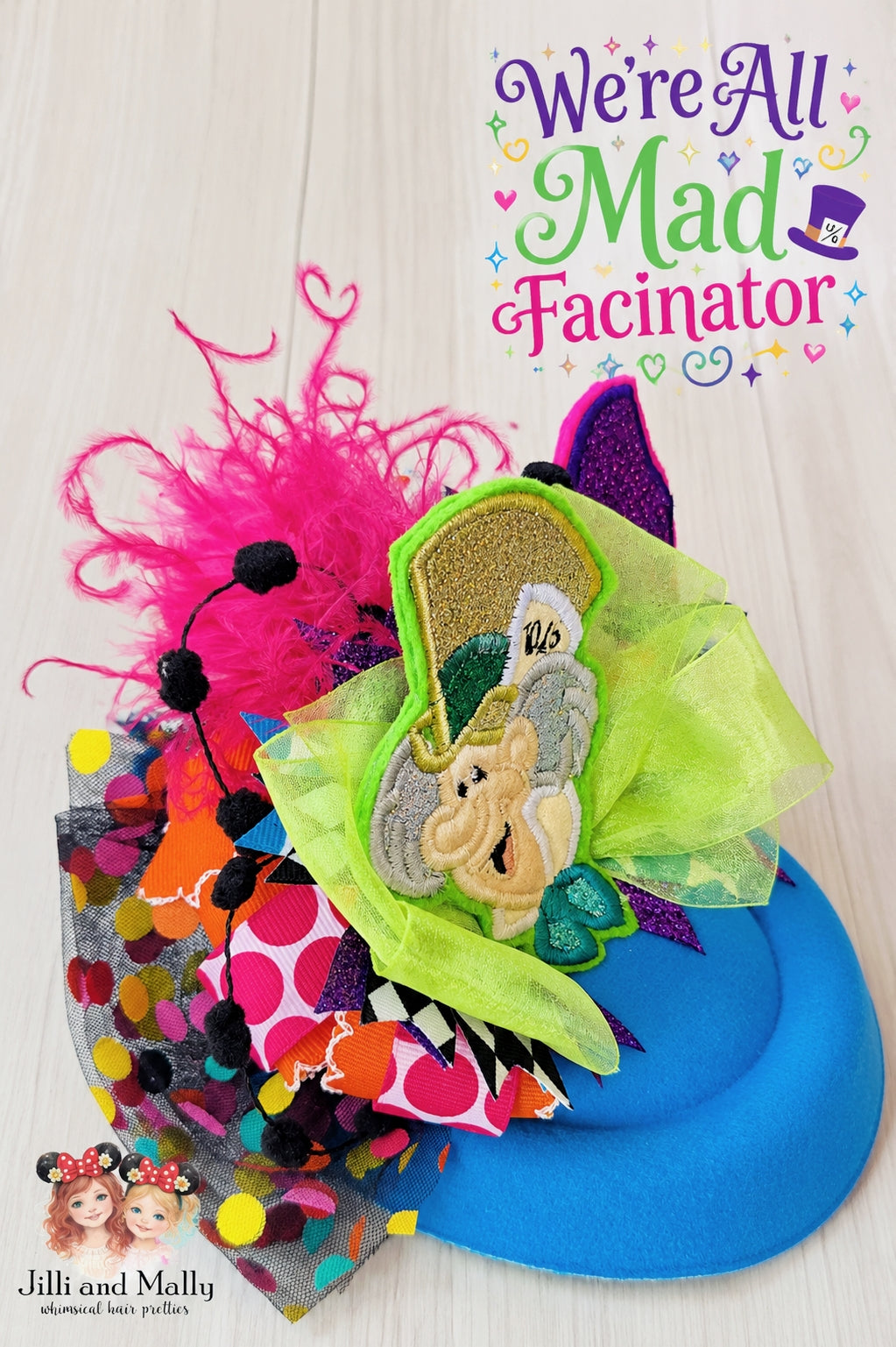 We're All Mad OTT Fascinator RTS