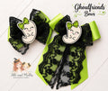 Green Ghoulfriends Ghost Single OR Piggy Bows OR Long Bows *Pre-order 4 wk turnaround*
