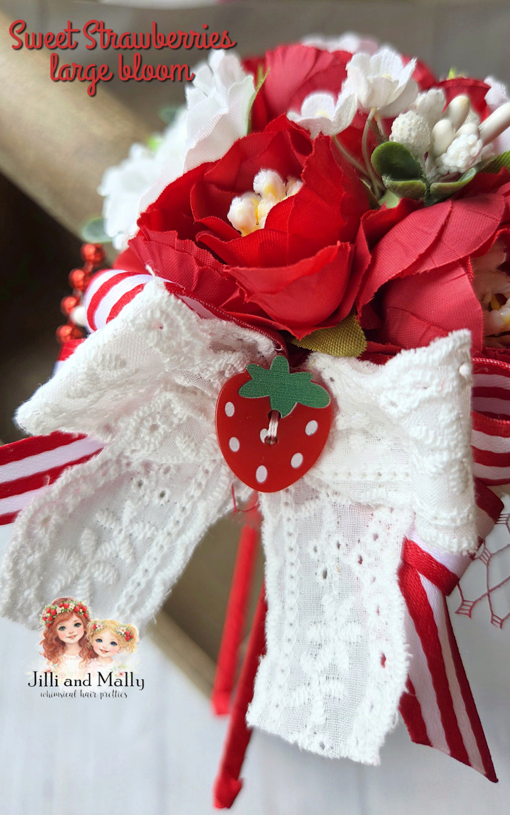 Sweet Strawberries Large Floral Bloom m2m Two Roosters Clothing Co *pre-order 4 wk turnaround*