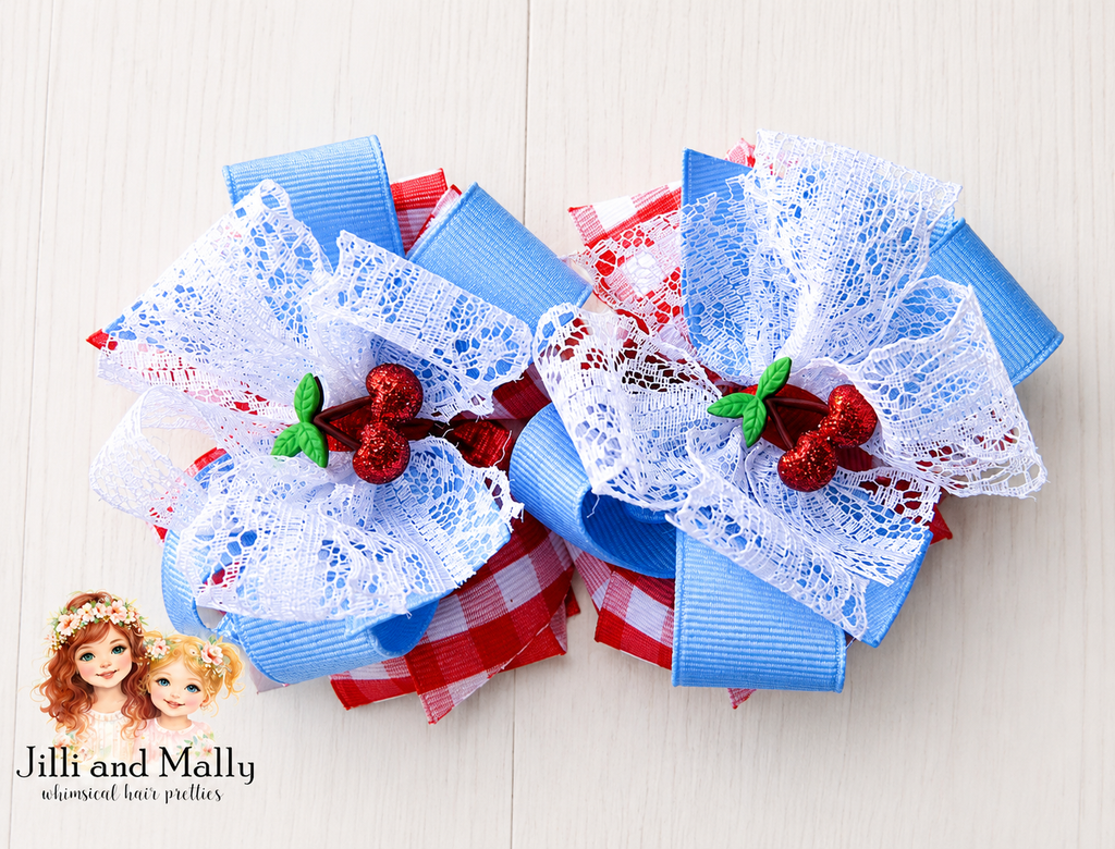 Cherries Jubilee Single OR Piggy Bows *Pre-order 4 wk turnaround*