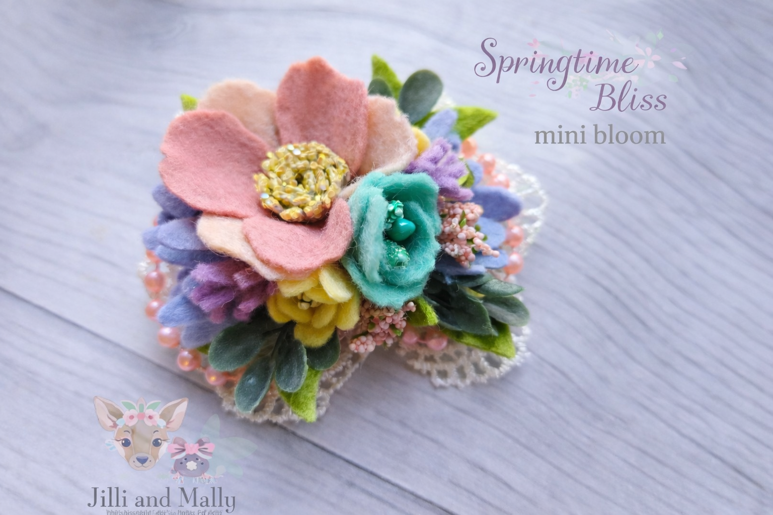 Springtime Bliss Mini Wool Felt Bloom