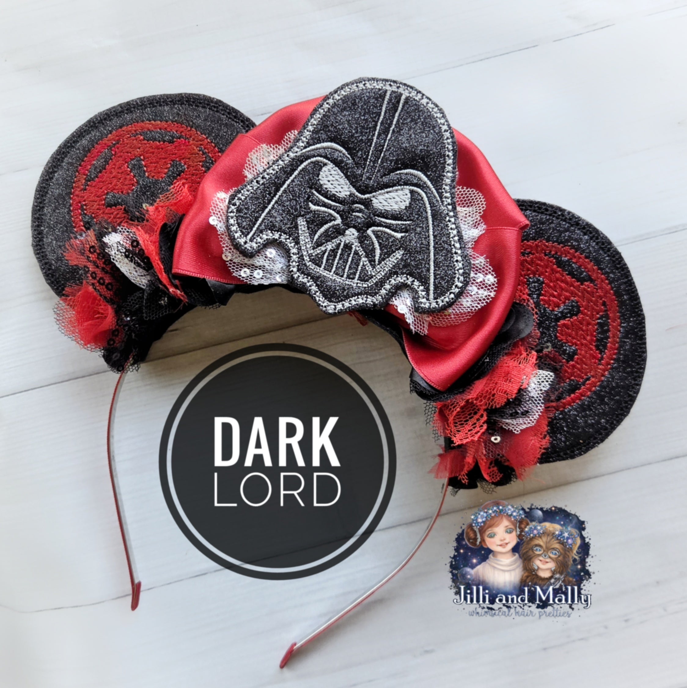 Dark Lord Full Sized Ears on Hard Headband Pre-order 4 wk TAT