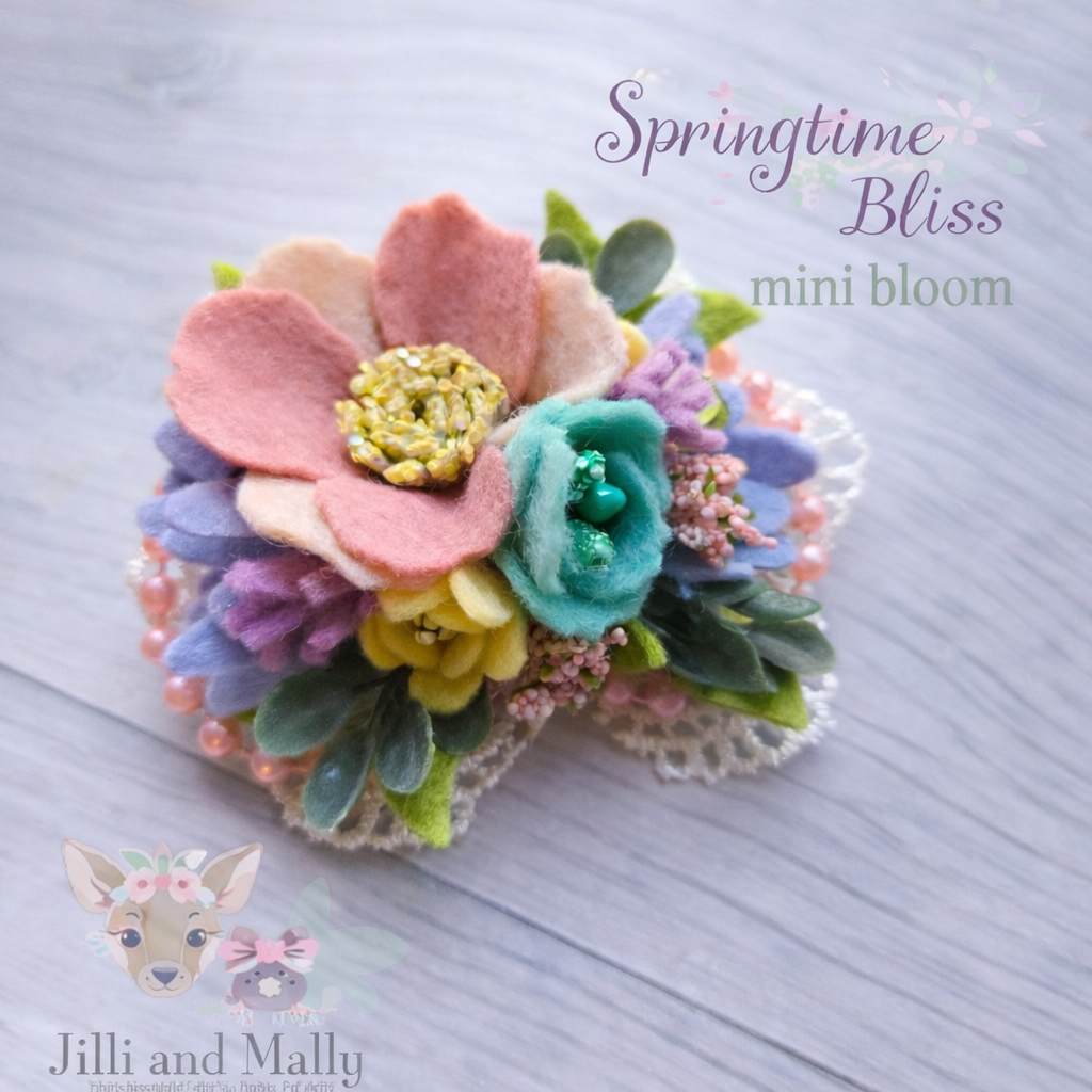 Springtime Bliss Mini Wool Felt Bloom
