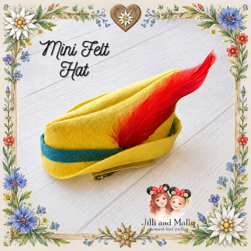Wooden Boy Wool Felt Mini Hat m2m Bitty Bundles of Joy *Pre-order 4 wk turnaround time*