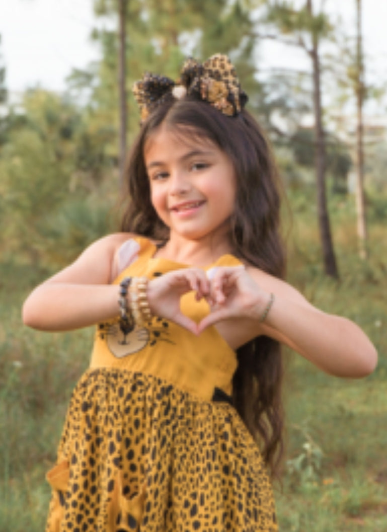 Safari Sidekicks Leopard Ears on Hard Headband m2m Royal Orchard Clothing Pre-order 4 wk TAT