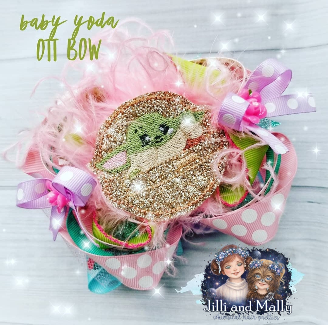Grogu Baby Yoda Pastel OTT Big Hair Bow