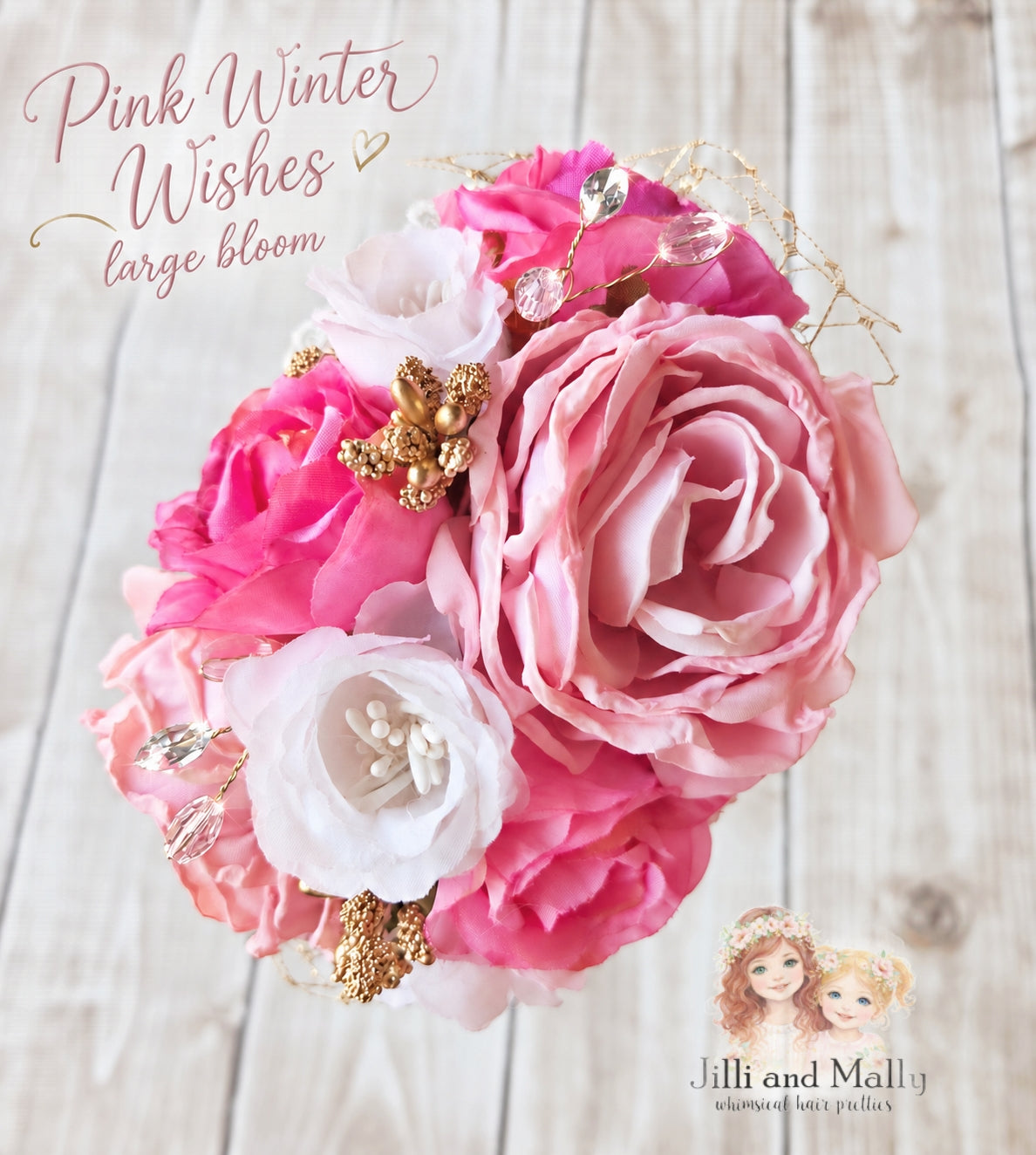 Pink Winter Wishes Large Bloom m2m AIB *made to order 4 wk turnaround*