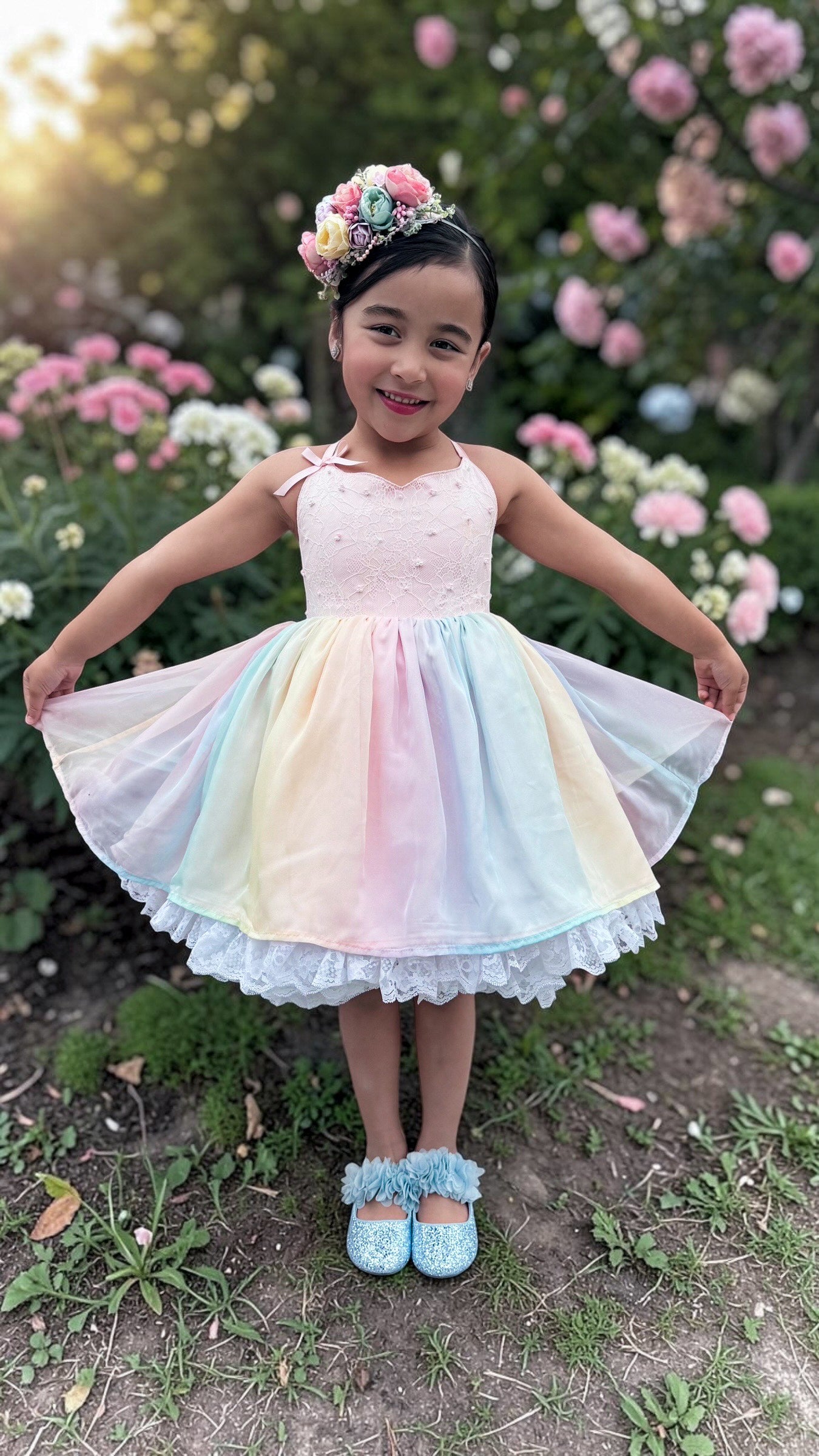 Rainbow Reverie Large Floral Bloom m2m Three By the Sea *Pre-order with 4 week turnaround time*