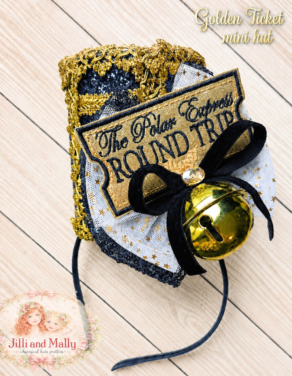 Golden Ticket Mini Hat m2m Mararte *Made to Order with 4 week turnaround time*