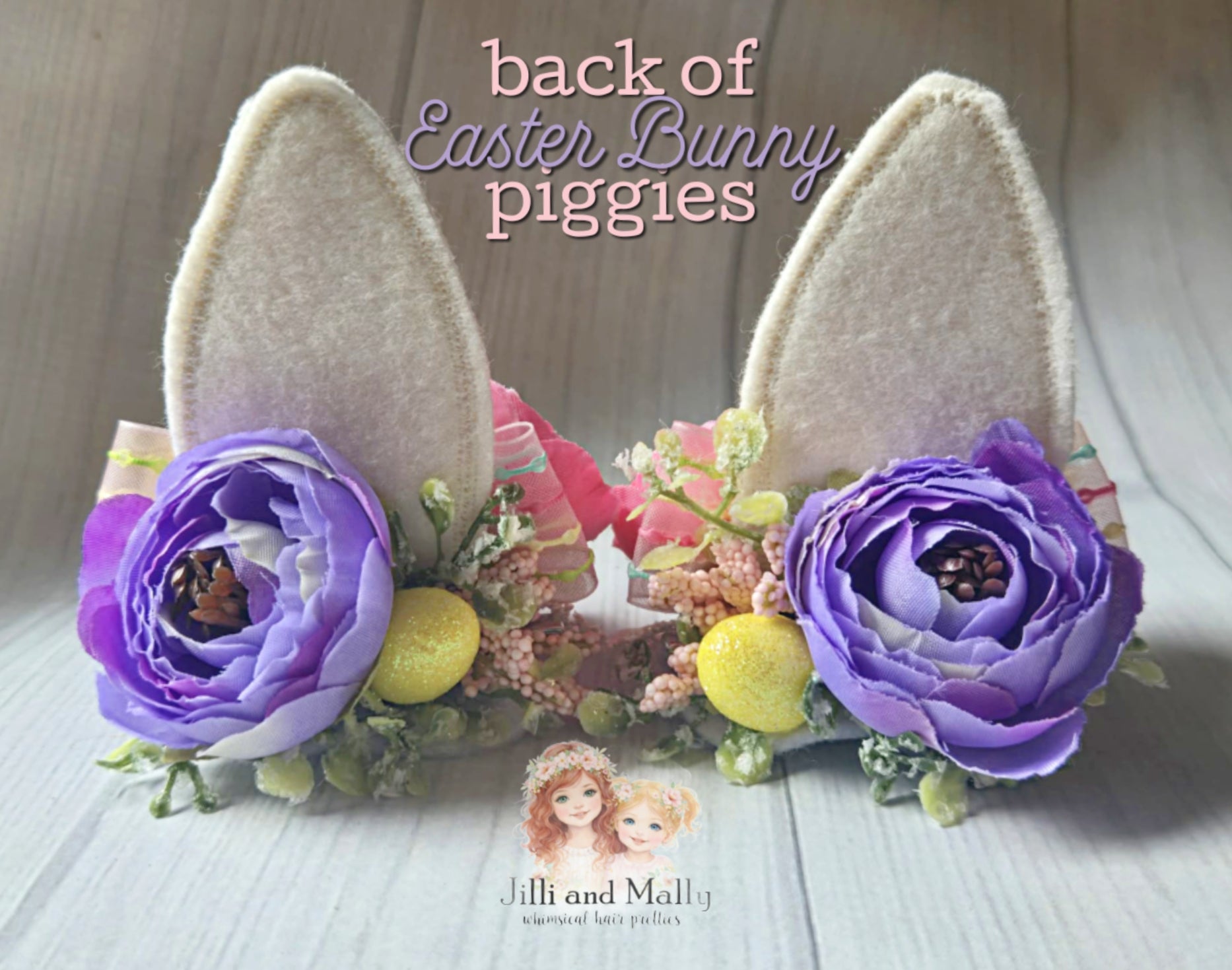 Easter Bunny Mini Ears Piggie Set