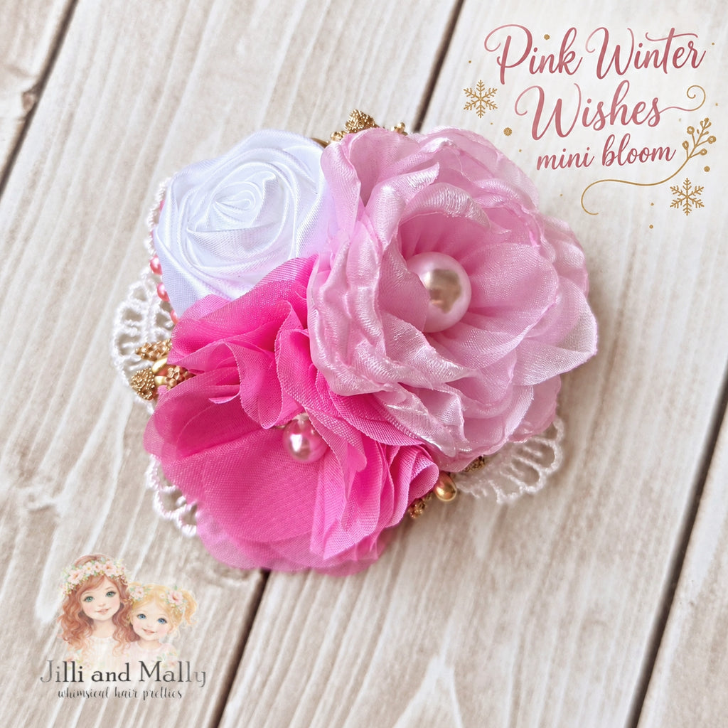 Pink Winter Wishes Mini Blooms ~Single OR Piggies m2m AIB *Made to Order with 4 week turnaround time*