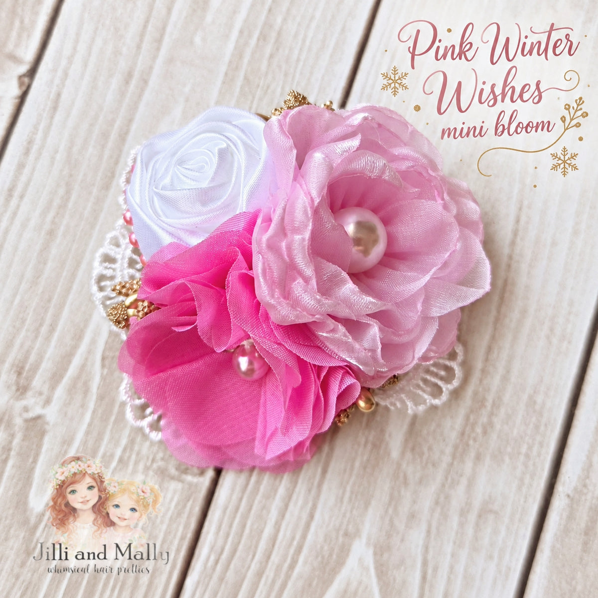 Pink Winter Wishes Mini Blooms ~Single OR Piggies m2m AIB *Made to Order with 4 week turnaround time*