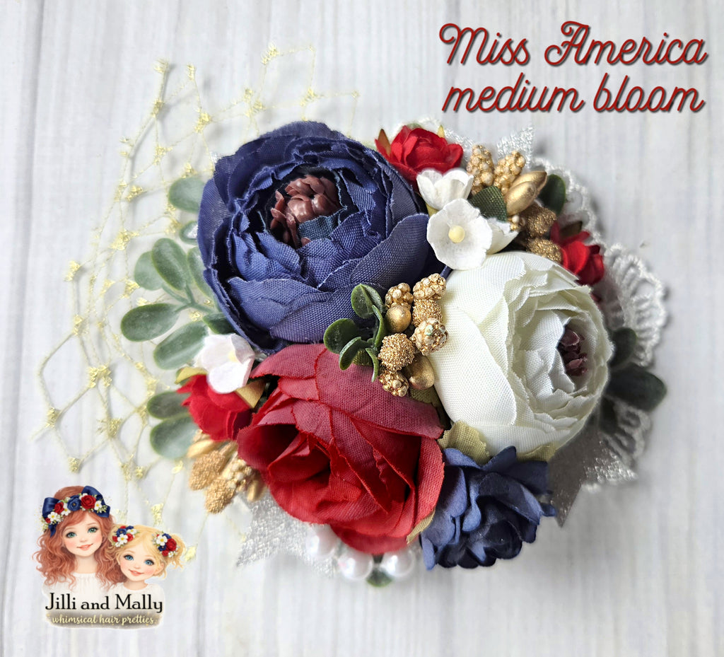 Miss America the Beautiful Medium Floral Bloom *pre-order 4 wk turnaround*