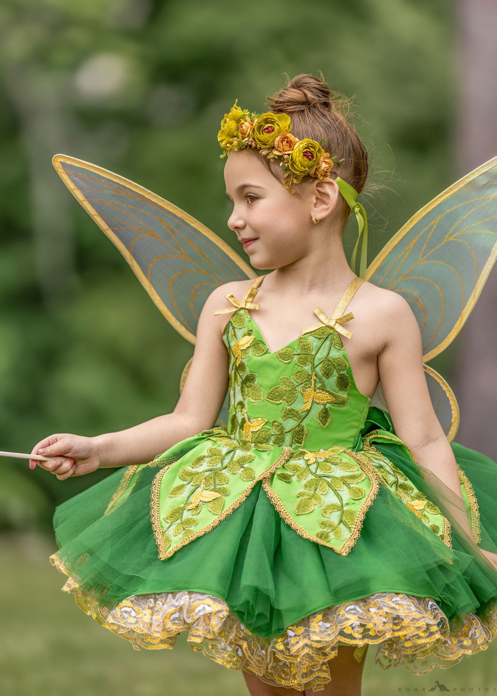 Pixie Hollow Floral Halo or Bun Wrap m2m Bitty Bundles of Joy *Pre-order 4 wk turnaround*