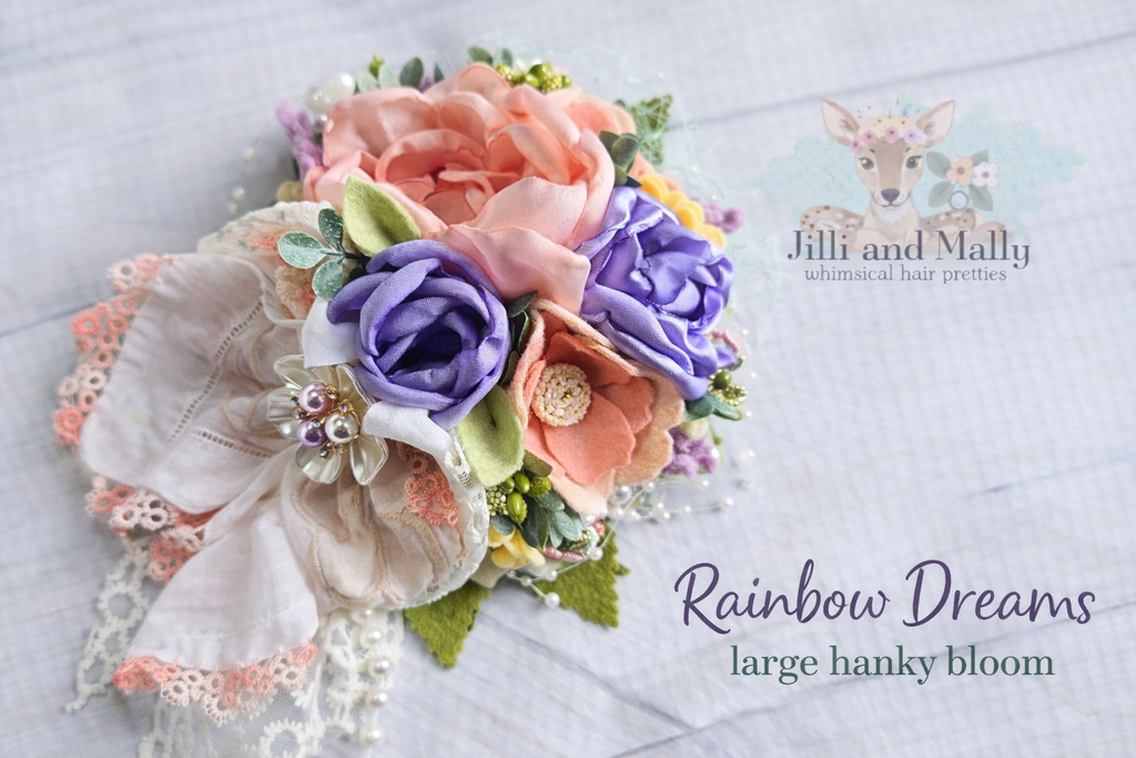 Rainbow Dreams Large Floral Bloom OOAK