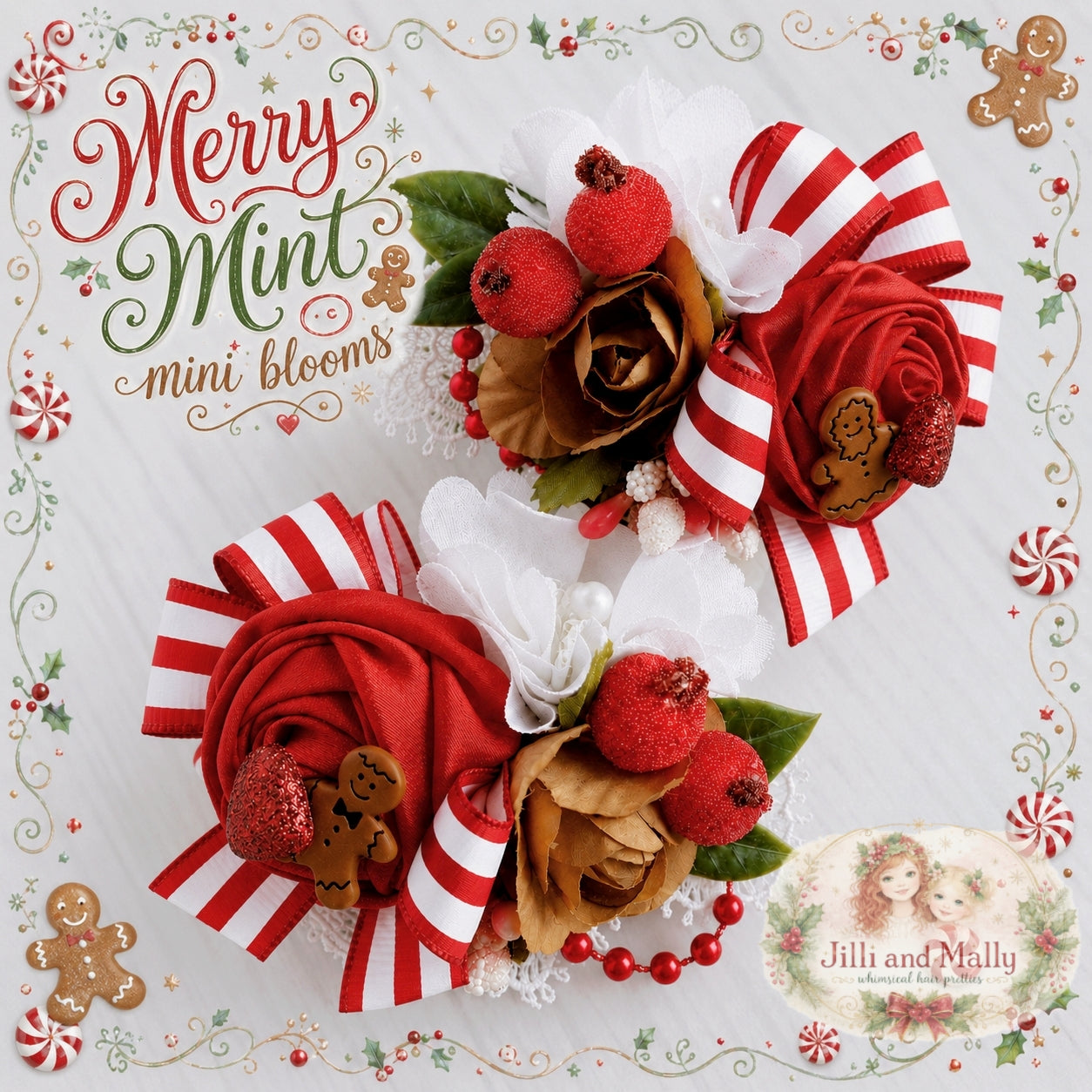 Merry Mint Mini Blooms ~Single OR Piggies m2m Hummingbirds&Flowers *Pre-order 4 wk turnaround*