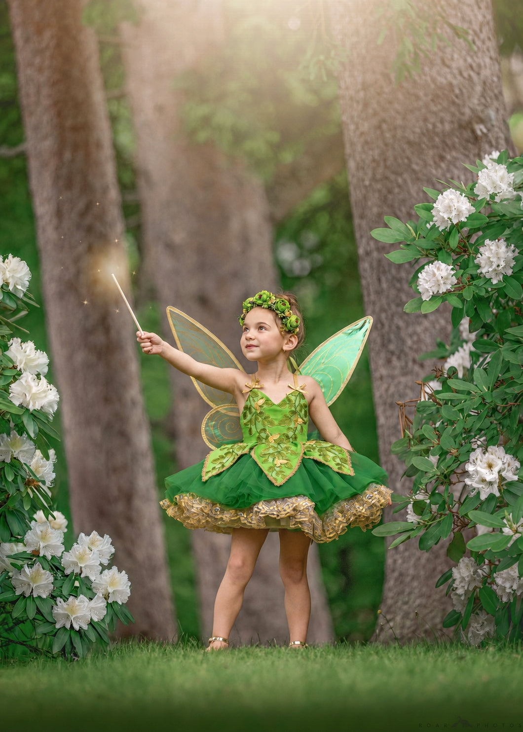Pixie Hollow Floral Halo or Bun Wrap m2m Bitty Bundles of Joy *Pre-order 4 wk turnaround*