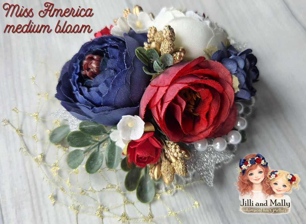 Miss America the Beautiful Medium Floral Bloom *pre-order 4 wk turnaround*