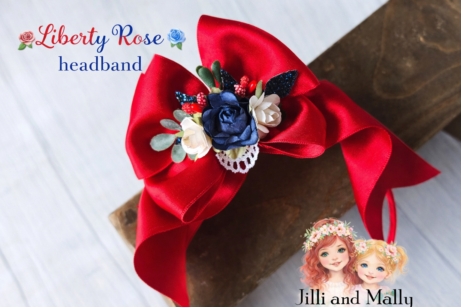 Liberty Rose Floral Bow m2m Hummingbirds&Flowers