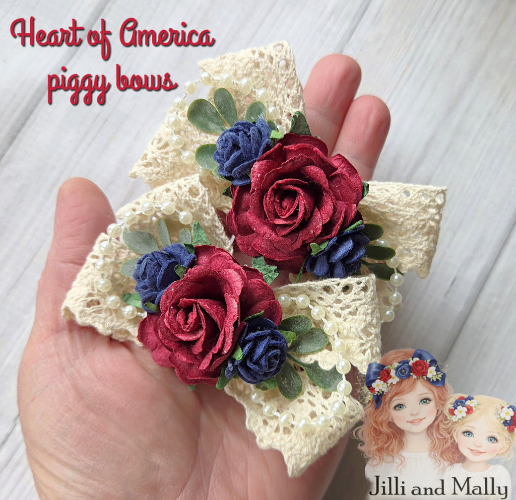 Heart of America Single OR Piggy Bows *Pre-order 4 wk turnaround*