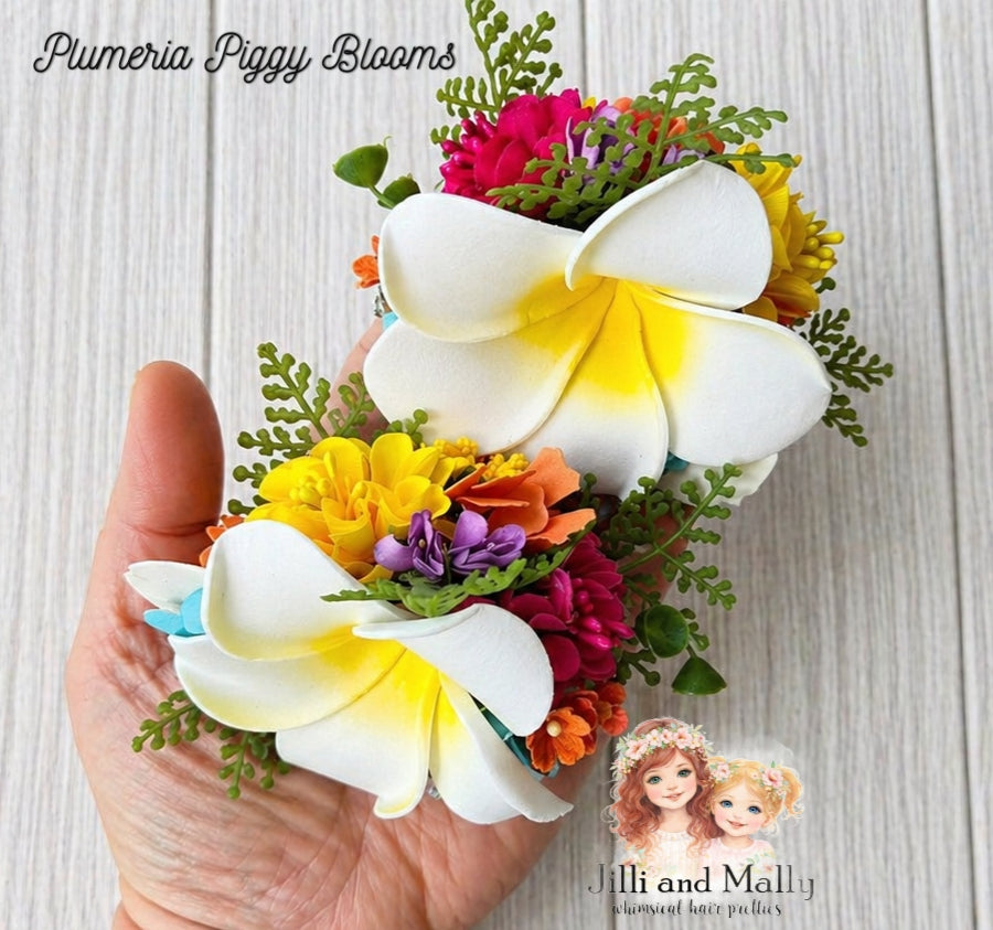 Bright Plumeria Mini Blooms~Single OR Piggies *Pre-order 4 wk turnaround*