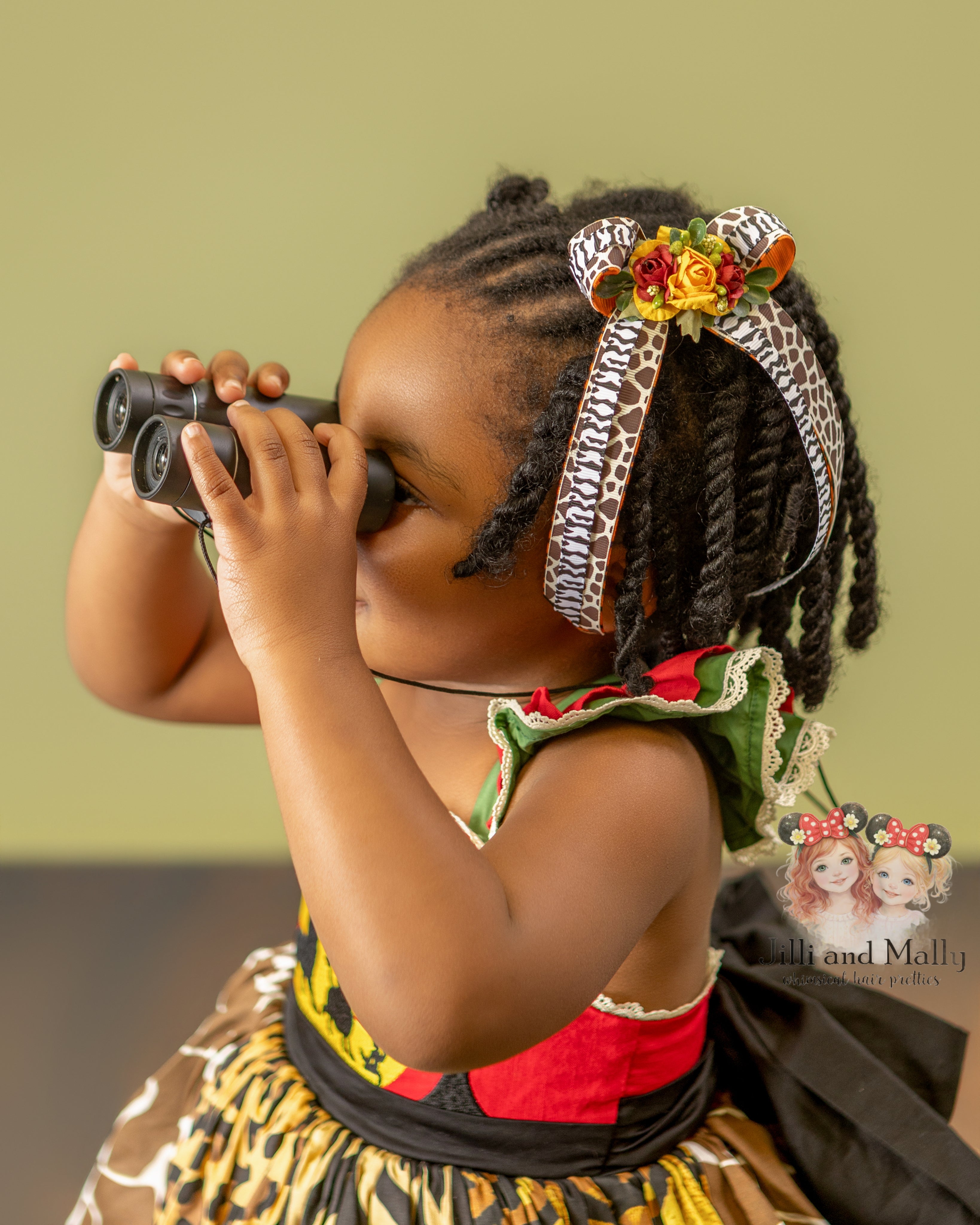 Safari Advertures Floral Long Bows m2m Bitty Bundles of Joy *Pre-order 4 wk turnaround*
