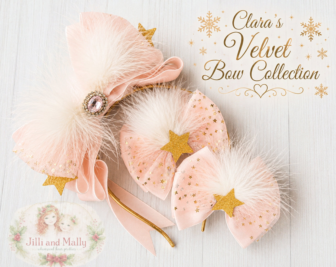 Clara's Velvet Single OR Piggy Bows m2m Hummingbirds&Flowers *MTO 4 wk turnaround*