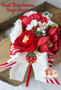Sweet Strawberries Large Floral Bloom m2m Two Roosters Clothing Co *pre-order 4 wk turnaround*