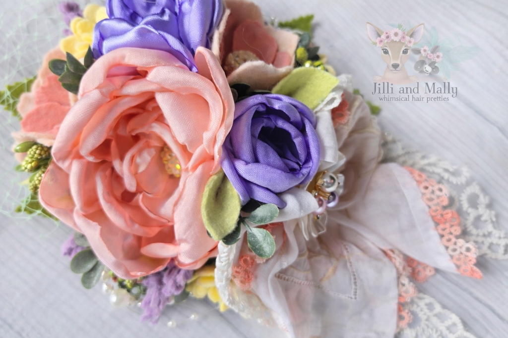 Rainbow Dreams Large Floral Bloom OOAK
