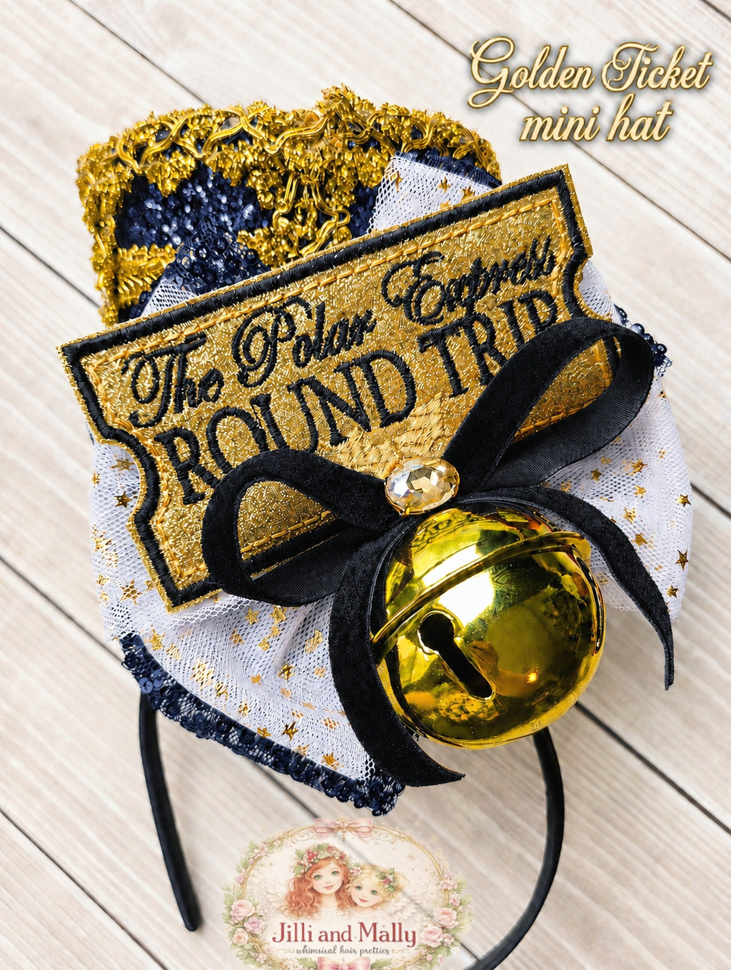 Golden Ticket Mini Hat m2m Mararte *Made to Order with 4 week turnaround time*