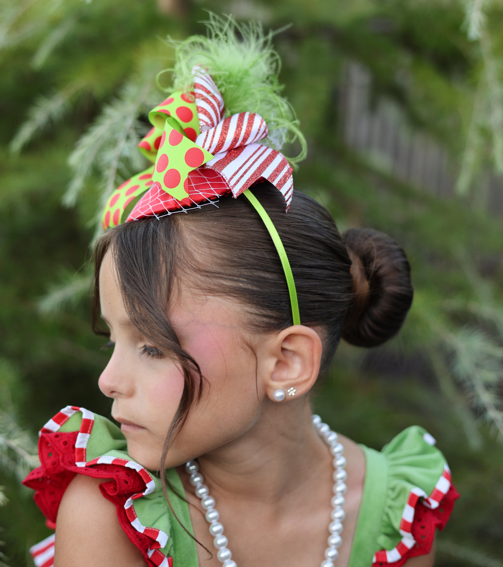 Stealing Christmas Fascinator Mini Hat m2m Three By the Sea *Made to Order with 4 week turnaround time*