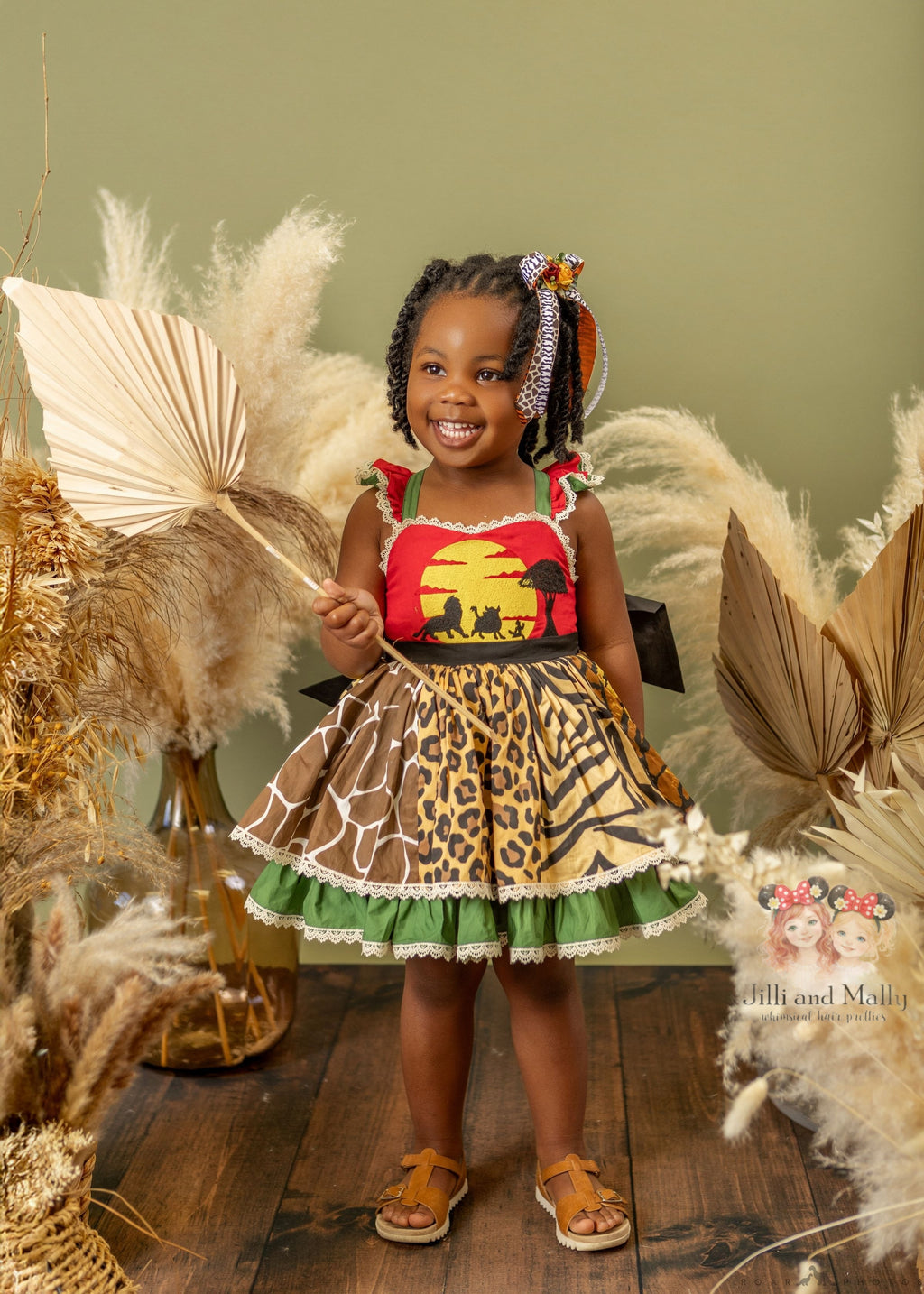 Safari Advertures Floral Long Bows m2m Bitty Bundles of Joy *Pre-order 4 wk turnaround*