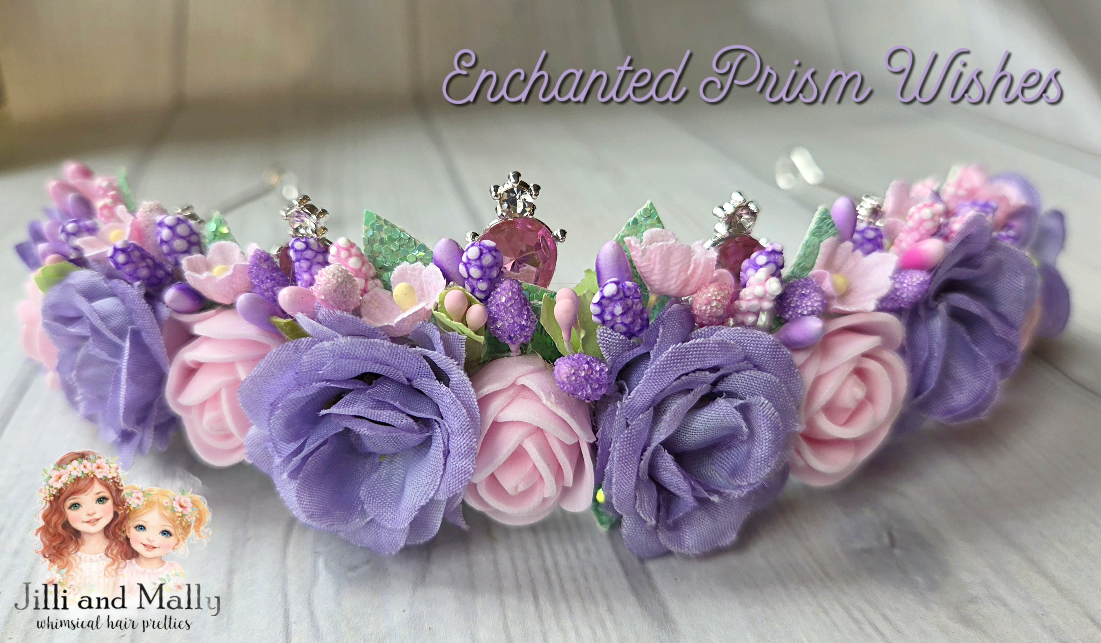 Enchanted Prism Wishes Floral Crown m2m Kada Children’s Boutique *Pre-Order-2 wk turnaround*