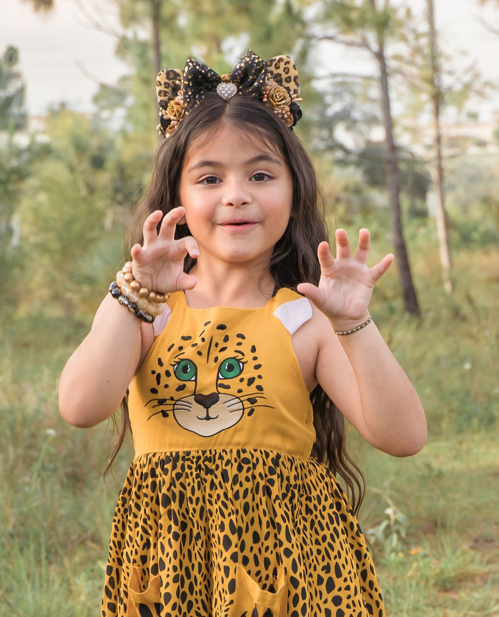Safari Sidekicks Leopard Ears on Hard Headband m2m Royal Orchard Clothing Pre-order 4 wk TAT