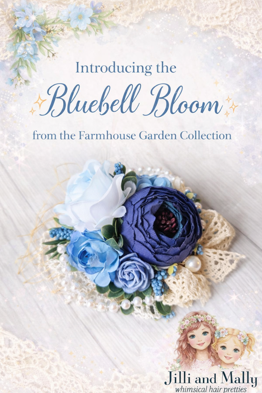 Bluebell Medium Bloom Floral Headband