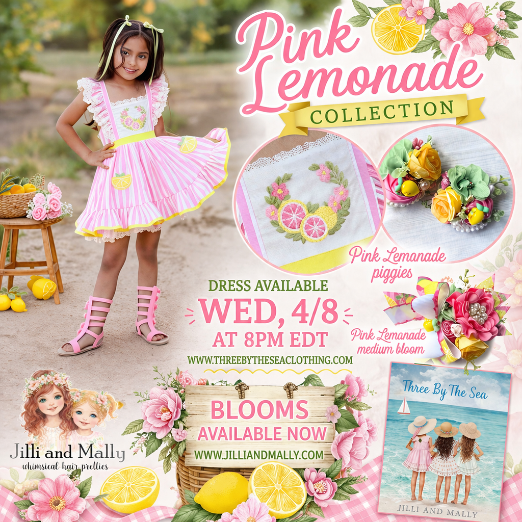 Pink Lemonade Floral Bow *Pre-Order TAT 4 weeks*